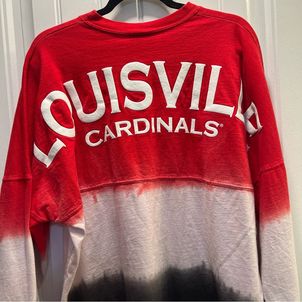 Spirit Jersey‎ University of Louisville Red Black White Tie Shirt. Size Medium. - Picture 7 of 11